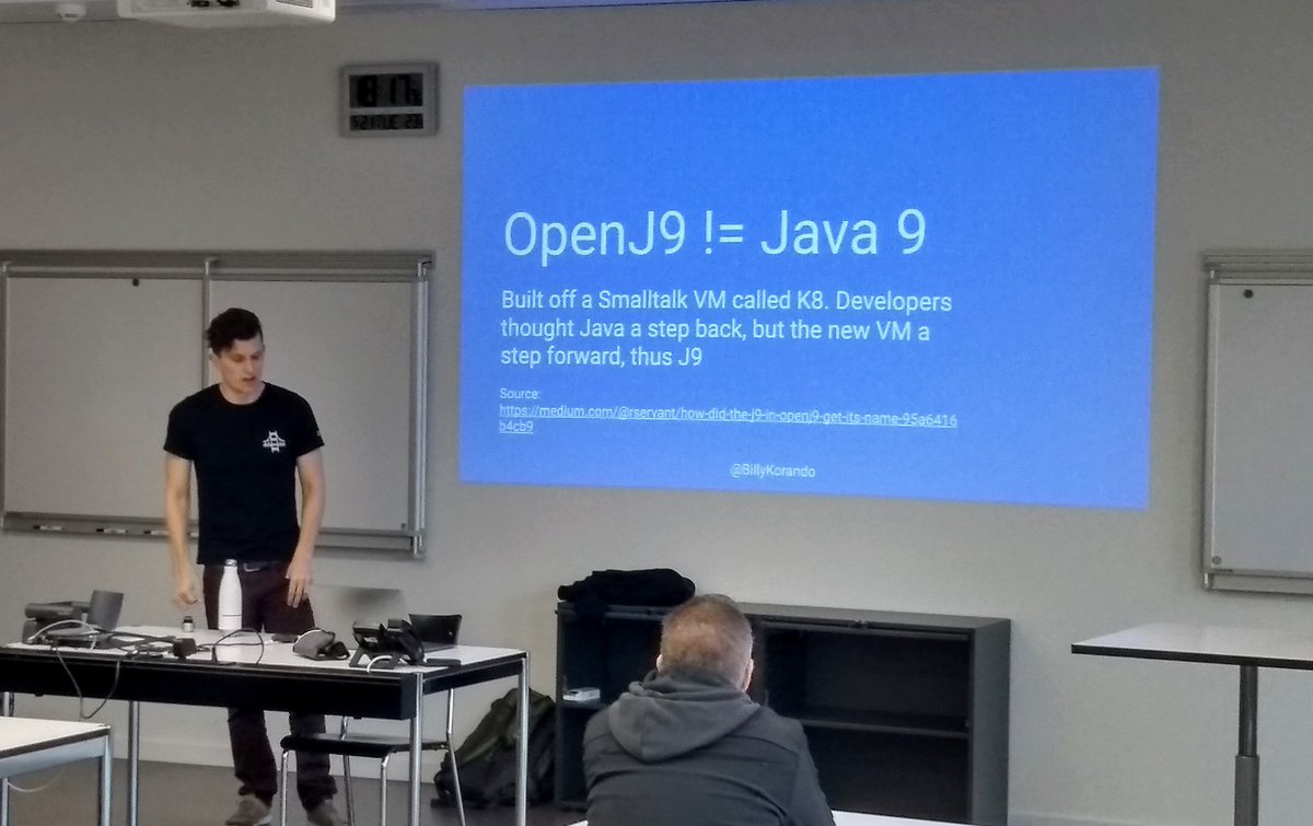 nikbucher's tweet image. Thanks to
@BillyKorando for the interesting talk about #openj9 at @jugch St. Gallen.
