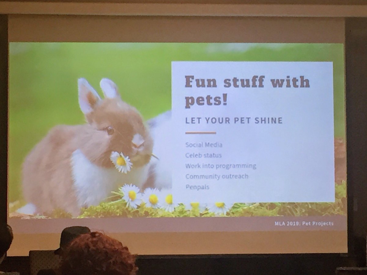 1KerryOD's tweet photo. You’re pets are not just background objects! They are library celebrities! 🤩
Pets can help promote library programs or give new life to your social media. Let them help bring people into the library. 😍
— Pet Projects
#masslib19 #masslib2019 https://t.co/lGJEYncVKp