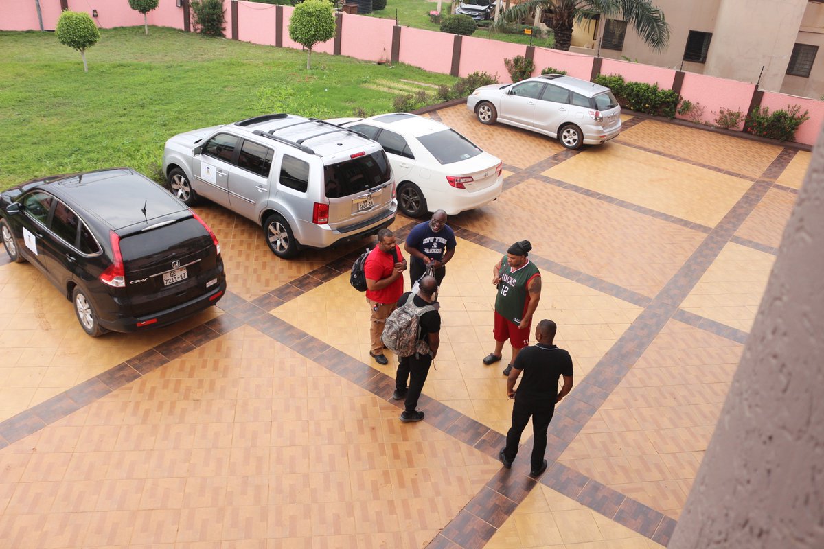 theGCMForg's tweet photo. GCMF trip to Ghana 2019. arrival at the hotel. we are pumped for this years trip and hope it all goes smoothly and without a hitch. #GCMF https://t.co/mx8CAs9brO