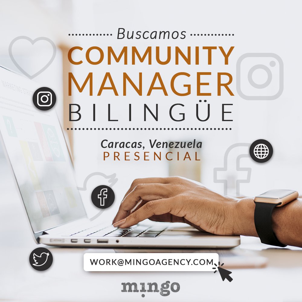 mingoagency's tweet photo. ¡#CommunityManager esto es para ti!👆 En Mingo ¡Seguimos creciendo, por eso estamos en la búsqueda de un nuevo integrante que quiera pertenecer al #TeamMingo!

Esperamos tu CV en 👉 work@mingoagency.com 😎 https://t.co/ANvCkhAdp3