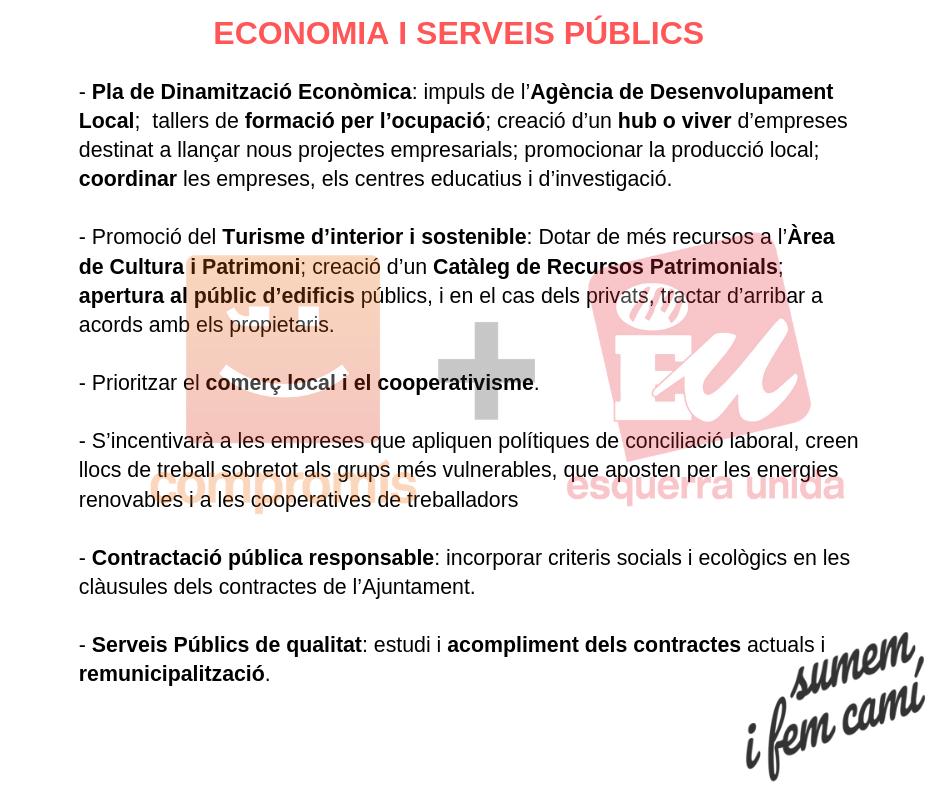 i_sumem's tweet photo. #PROGRAMA ECONOMIA I SERVEIS PÚBLICS

#SumemiFemCamí https://t.co/ahbu3YmMZP