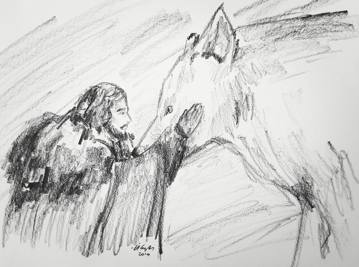 LizTheFrizzzz's tweet photo. HE RETURNED TO THE GOODEST BOY πβπΊ
Artwork (c) Lizzie Cavanagh
#gameofthronesart #GameOfThrones #jonandghost #ghost #jonsnow #illustration #gameofthronesspoilers https://t.co/WOuZB7fk1G