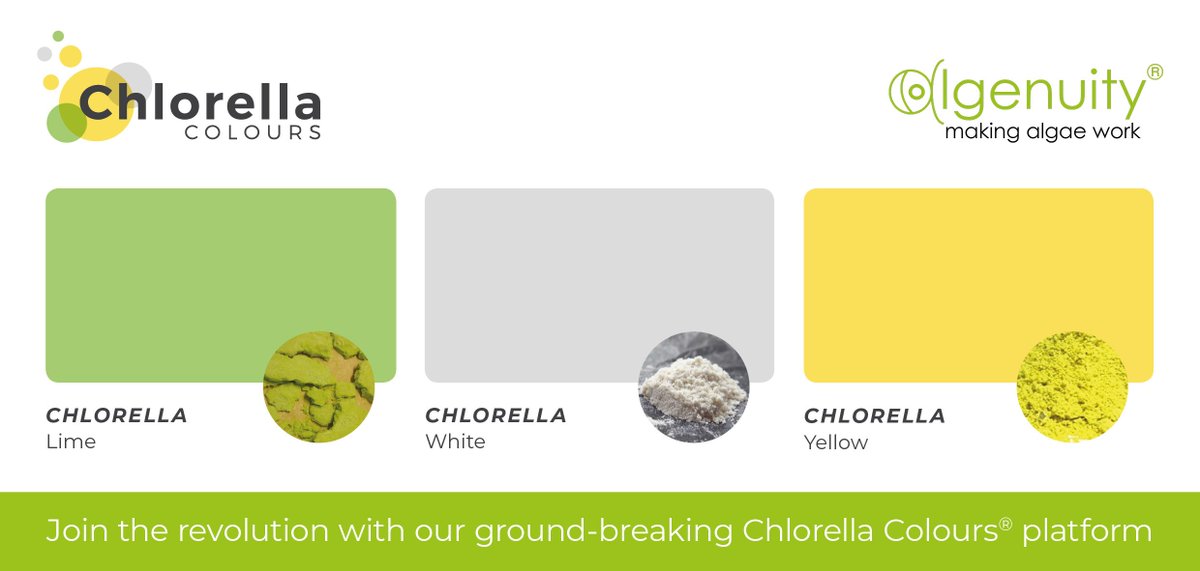 NutraceuticaNow's tweet photo. Algenuity’s Chlorella Colours® platform launches at this year’s Vitafoods Europe @VitafoodsEurope @algenuity #vitafoods2019 https://t.co/u3IKNtIJKR