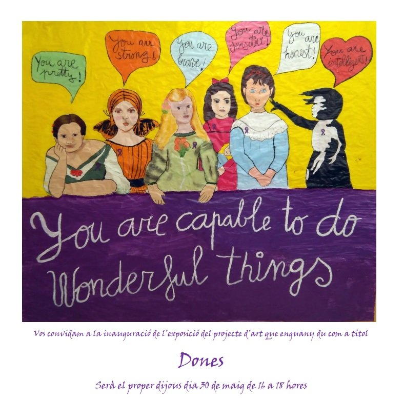 Dijous 30 de maig a les 16:00 hores inauguració de l'exposició DONES #dones <a href="/feminismealaula/">Feminisme a l'escola</a> <a href="/movfemmallorca/">Mov. Feminista de Mallorca</a>