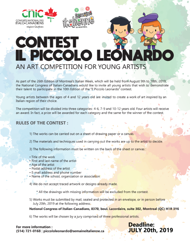 Centredavinci's tweet photo. Do you have a talented child between 4 and 12 years old? It's your chance to show their talent to the world! #art #talent #artist #child #children #contest #italy https://t.co/LIodWsl6Rh
