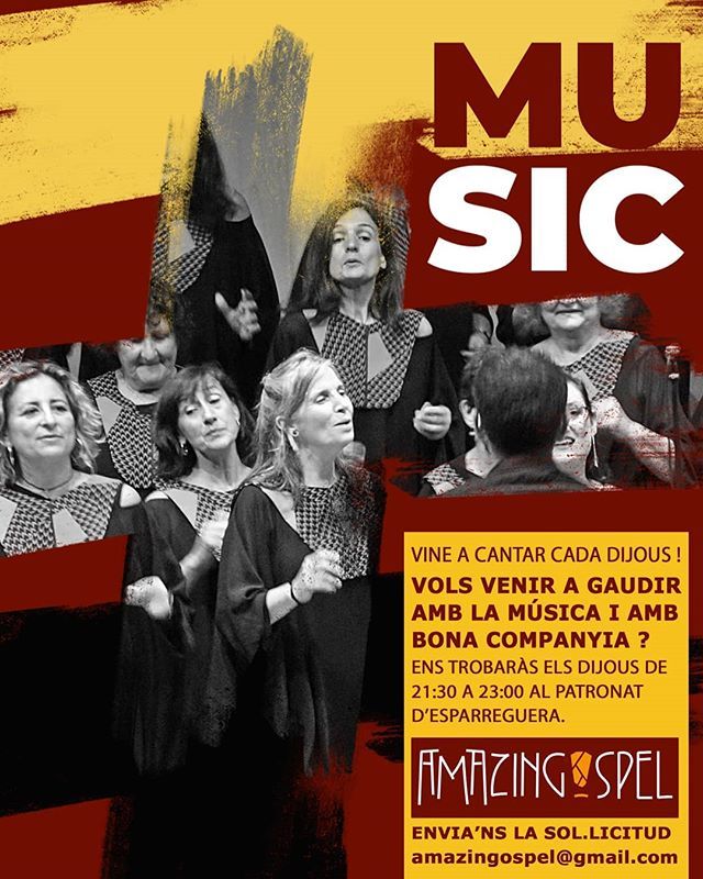 Amazing_Gospel's tweet photo. Bona Tarda Amazings!
T'agradaría cantar amb nosaltres?
Formar part d'un grup de persones apassionades per la música?
Escriu-nos a amazingospel@gmail.com i vine a probar un assaig!
Qui proba, repeteix! 😉 https://t.co/vvzmBOeglN https://t.co/O6NENLaHWF