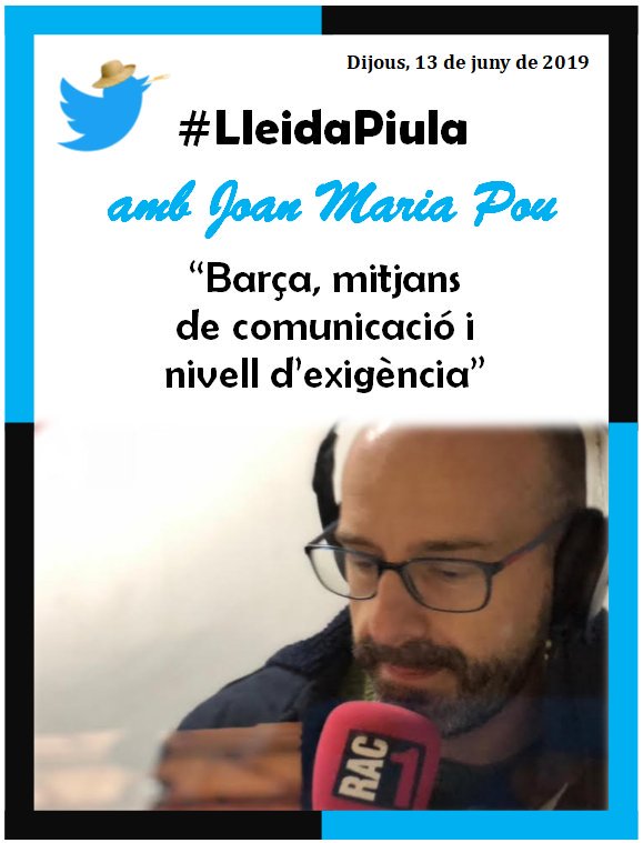 trinxatlleida's tweet photo. 💥🎙️ FOT-LI POU A #LLEIDAPIULA!

Tanquem la temporada amb el periodista esportiu @Fotlipou, un autèntic referent de la ràdio i l'esport.

🗓️ 13 de juny
⏰ 21:00 hores
🍽️ Restaurant Click Menú (sala privada)

Apunteu-vos enviant DM per Twitter o email a lleidapiula@gmail.com 📩 https://t.co/72Wa0pEWlj