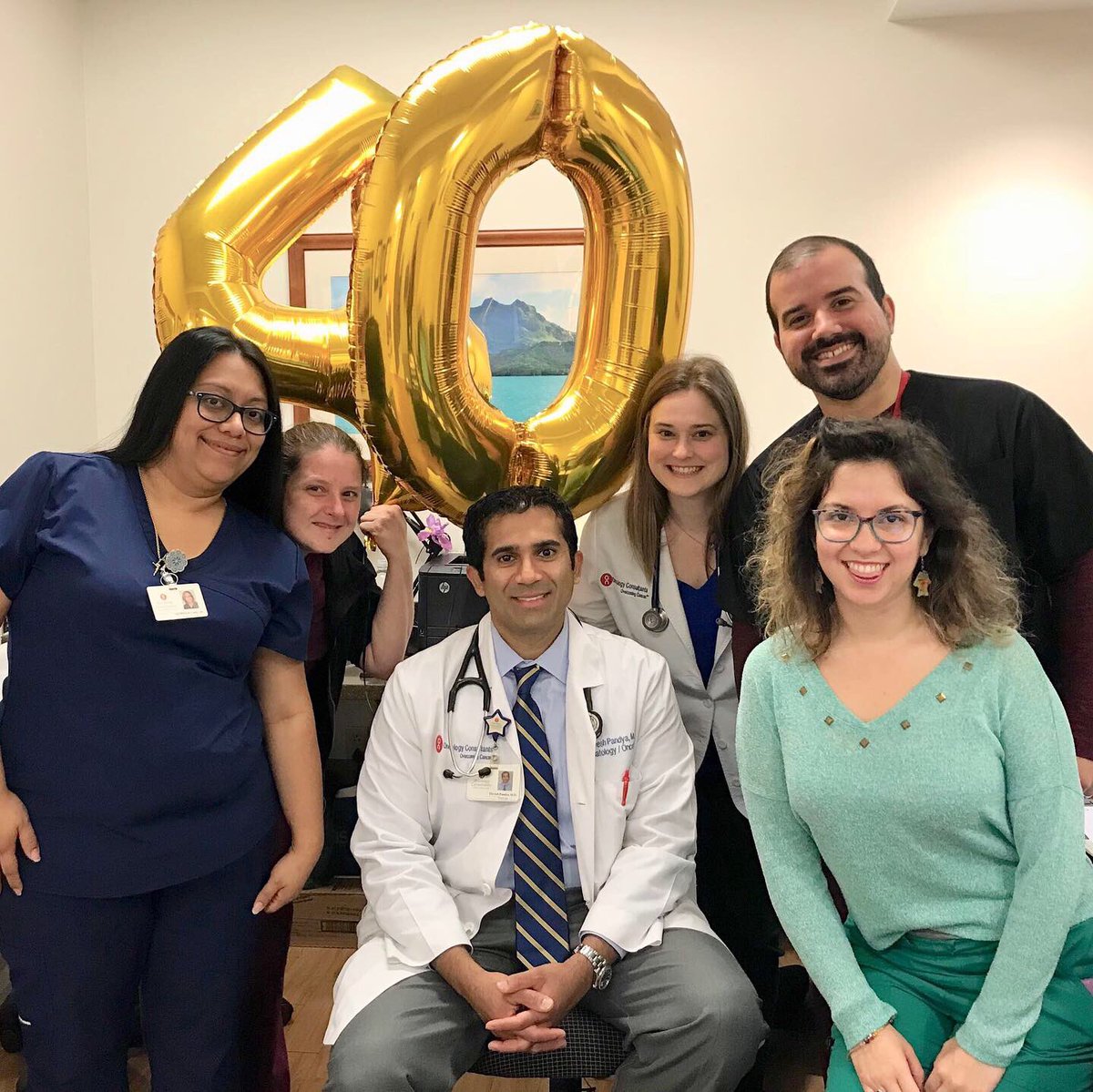 HoustonOncology's tweet photo. Happy birthday to one of our very own #OCDoctors, Dr. Pandya! We wish you happiness, joy and plenty of adventures in the year to come!ππ₯³ππ #birthday #celebration #ocstrong #houston #oncology #cancer #onologyconsultants #clinic https://t.co/SYYaI4NggH