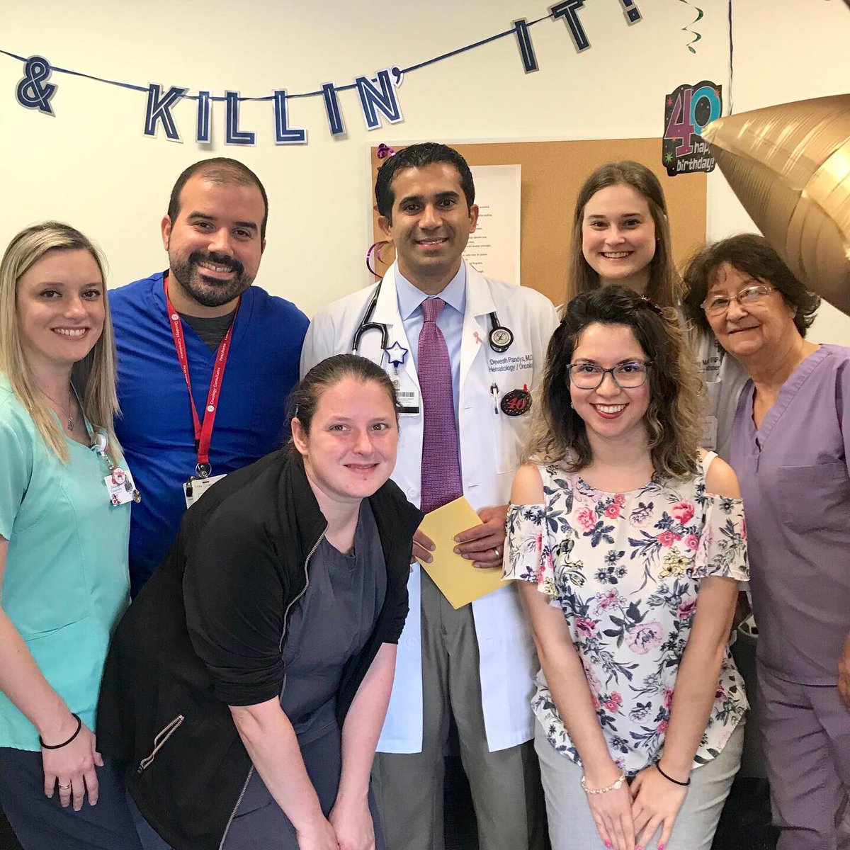 HoustonOncology's tweet photo. Happy birthday to one of our very own #OCDoctors, Dr. Pandya! We wish you happiness, joy and plenty of adventures in the year to come!ππ₯³ππ #birthday #celebration #ocstrong #houston #oncology #cancer #onologyconsultants #clinic https://t.co/SYYaI4NggH