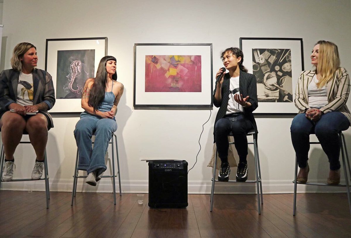 EastEndArtsTO's tweet photo. Net(work): Dollars &amp; Sense was a success🙌🙌✨!! A big thank you to everyone who came out last Thursday evening to learn from &amp; network w/ creative professionals, our amazing host Dawn Laing &amp; panelists Caerina, Alex &amp; Kyra. We hope you found this session useful! #easttoronto https://t.co/AaaMKDqjR2