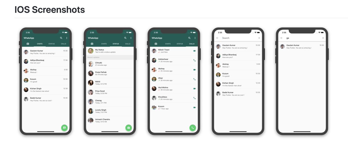 kunwar_gautam4's tweet image. WhatsApp Clone in Flutter --&amp;gt; @FlutterDev @r_FlutterDev @flutteriodaily  @WhatsApp #flutter #dart #flutterforweb #dartforrestapi  github.com/gssinghgautam/…