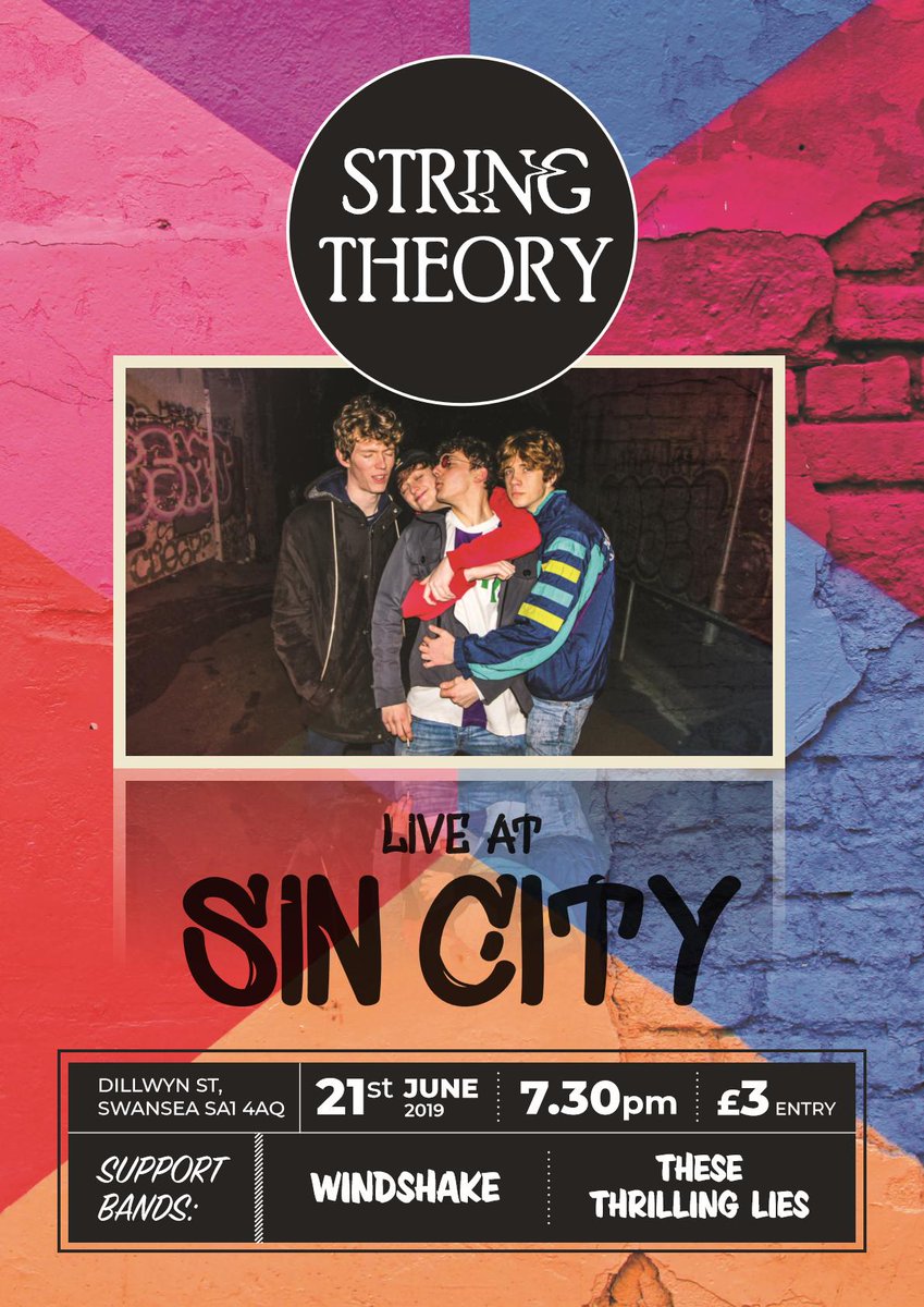 Delighted to announce our headliner at <a href="/SinCitySwansea/">Sin City Swansea</a> as part of their hometown shows with from <a href="/Windshake_band/">WINDSHAKE</a> and some of our very own fathers at These Thrilling Lies. Looking forward to a night full of boogying and who knows? there may be a few surprises along the way xx