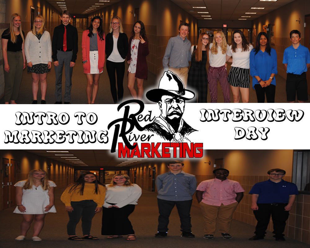 Red River Intro to Marketing Students dressing up SWEET for interview day. 
#@RRHS_Activities #@GFSchools