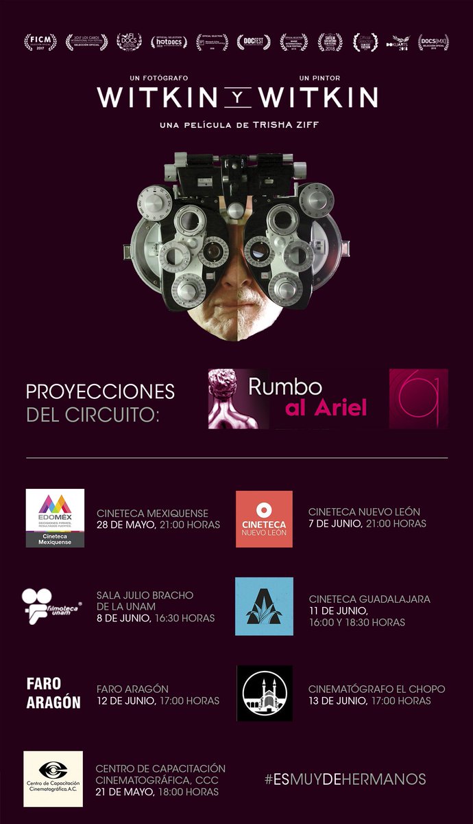 Vamos #RumboAlAriel61 con el documental Witkin y Witkin. No se lo pueden perder #EsMuyDeHermanos <a href="/212berlin/">212Berlin</a> <a href="/artegiosdist/">Artegios Distribución</a>