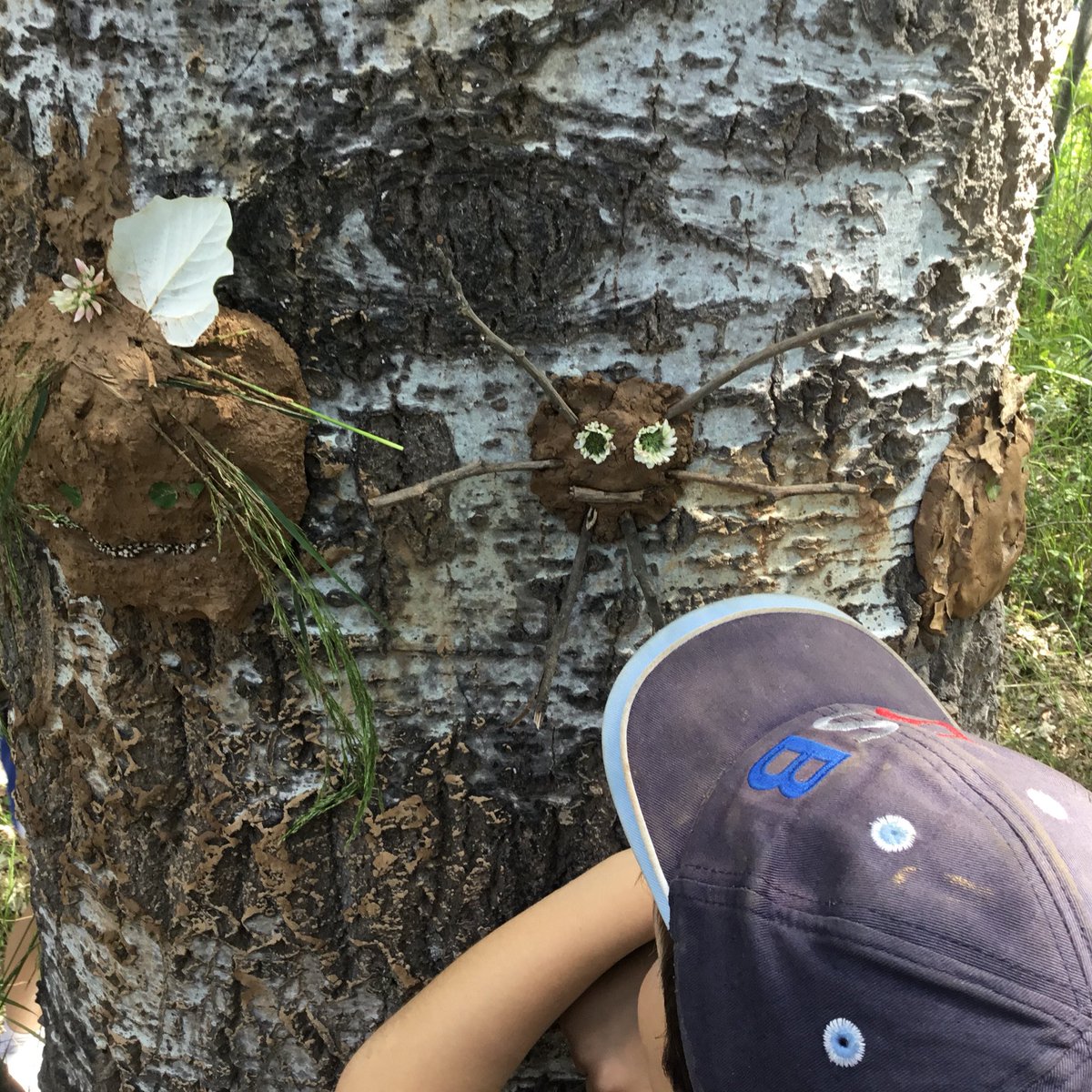 BSBCForest's tweet photo. Year 1 Bees &amp; Year 3 Rhinos finds today out in Forest School! Plus some muddy tree spirits we just couldn’t resist making! #forestschool #outdoorlearning @BsbsForest @BSB_Barcelona #outdoorfun https://t.co/Y6KtNuqdxV