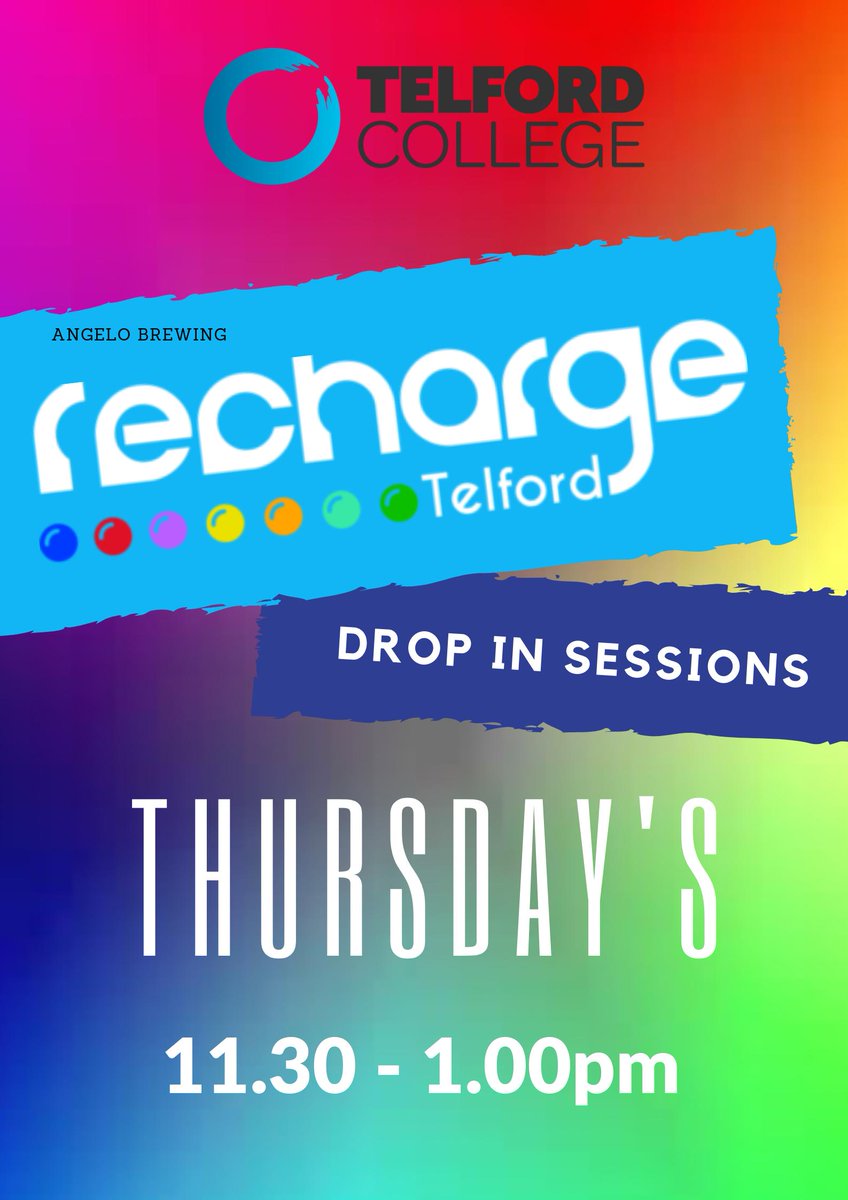 Recharge Telford (@rechargetelford) on Twitter photo Starting this week we will be providing a drop-in service at Nova Training and <a href="/telfordcollege/">Telford College</a> being more accessible to the young people of #Telford #support #addiction #emotionalwellbeing Starting this week we will be providing a drop-in service at Nova Training and <a href="/telfordcollege/">Telford College</a> being more accessible to the young people of #Telford #support #addiction #emotionalwellbeing