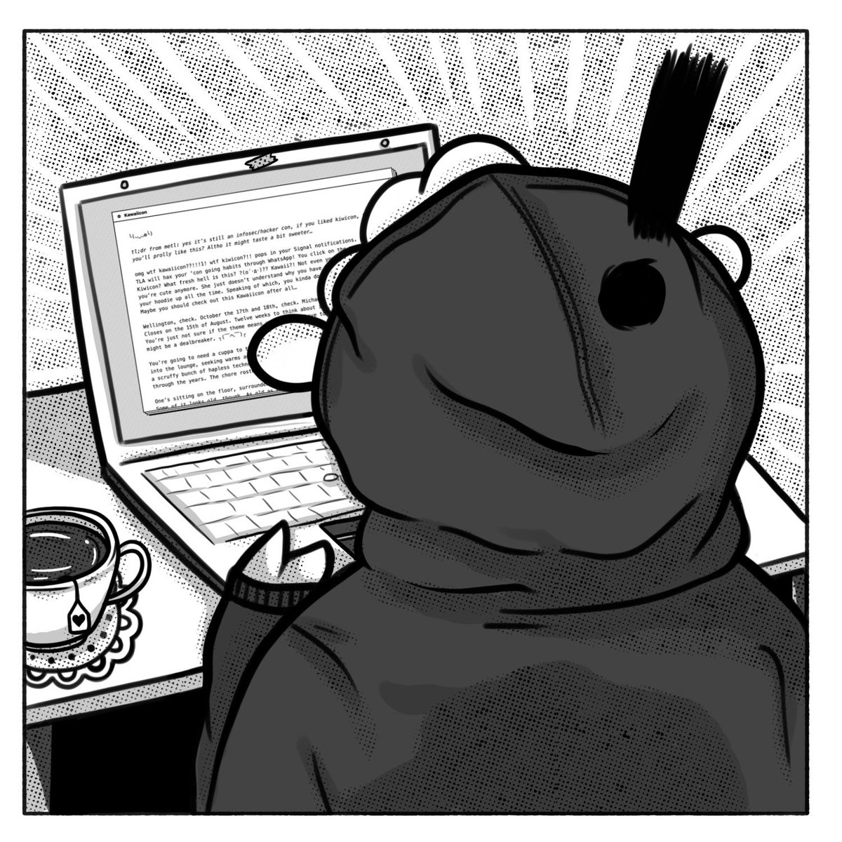 Good morning, world! Time to brew a cup and crack open that laptop for your daily download of infosec new-- WHAT?! Kawaiicon's CFP IS LIVE?! kawaiicon.org/cfp