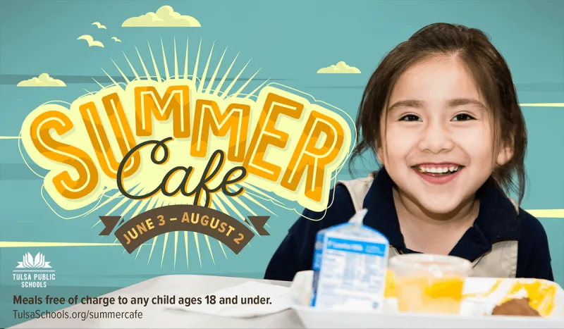 🥪 Our Summer Cafe is kicking off in two weeks! June 3 - August 2 any child, age 18-years or younger, can receive meals at no cost. Children do not need to sign-up &amp; can simply show up at a Summer Café site to receive meals. For a list of sites, visit: tulsaschools.org/summercafe