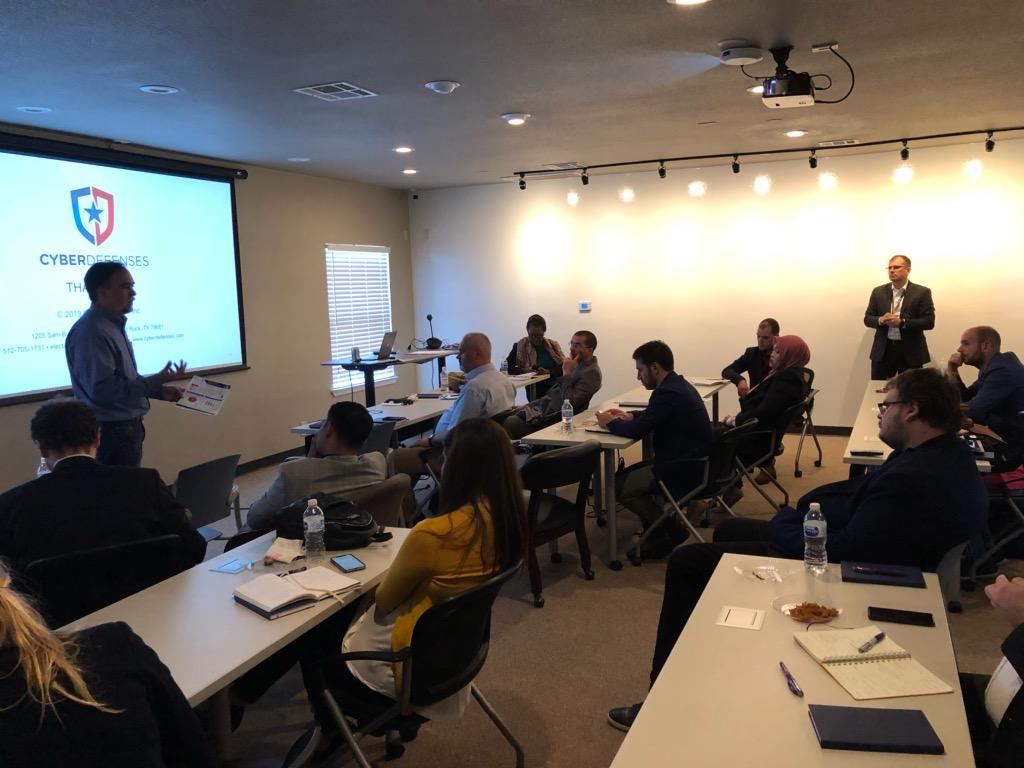 CyberDefenses's tweet photo. Hosted emerging leaders from around the world last week through #GlobalAustin and the US Dept of State's International Visitor Leadership Program. #cybertrainingisforeveryone #cybersecurity #cyberdefenses https://t.co/4S2kRcp9Ii