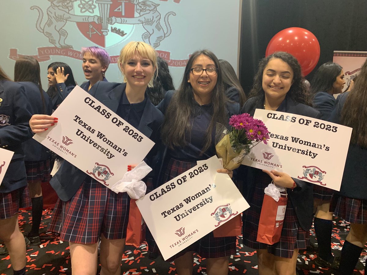 2019 grads of Irma Rangel High School in Dallas headed to TWU in fall. Welcome new Pioneers!
