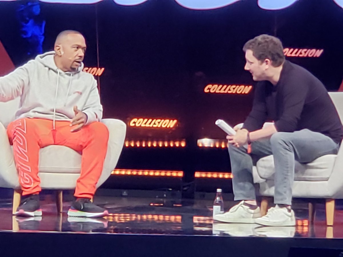 m_chandy's tweet image. Timbaland talking about resiliency at #CollisionConf...just awesome
