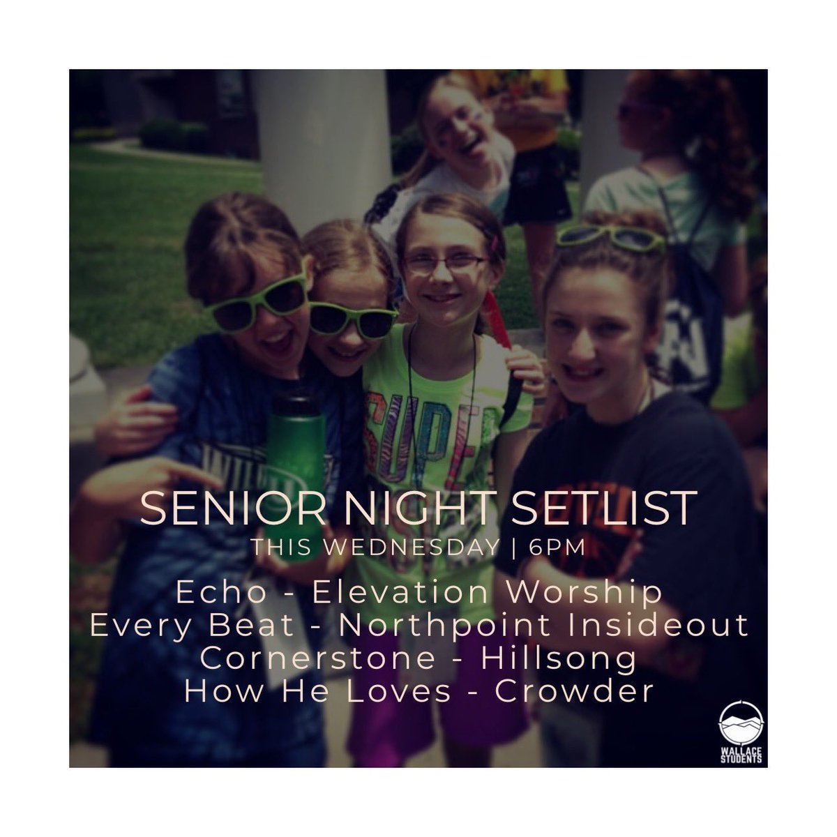 wallacestudents's tweet photo. Some new and throwback worship both in the same night! So excited for senior night this Wednesday at 6PM!! #wallacestudents #aplacetobelong #favoritenightoftheweek https://t.co/r2vObed72Z