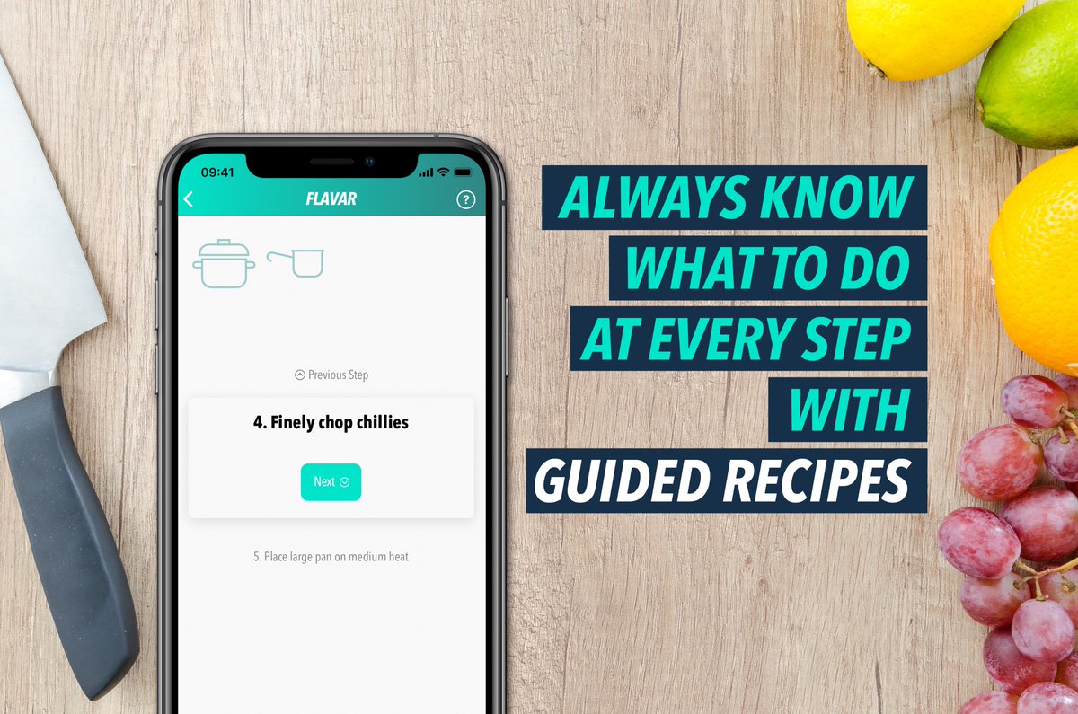 FLAVAR_APP's tweet image. Cooking is easy when someone is there to tell you exactly what you need to do at every step. Well, that&apos;s exactly what FLAVAR does 🙌 #guidedrecipes #learntocook #cookingapp