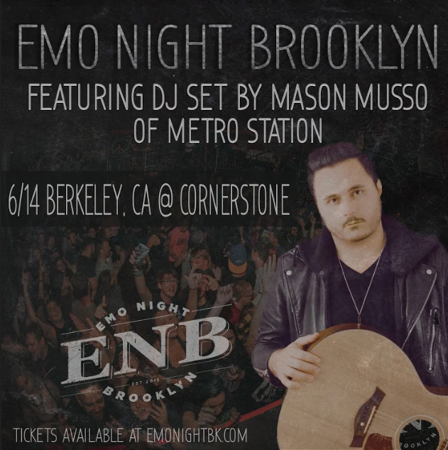 bakeshows's tweet photo. Mason Musso of Metro Station is going to be the special guest DJ at Emo Night BK June 14 at Cornerstone in Berkeley! RSVP: https://t.co/1t6KfGjw09 https://t.co/Nj7SlxZmQO