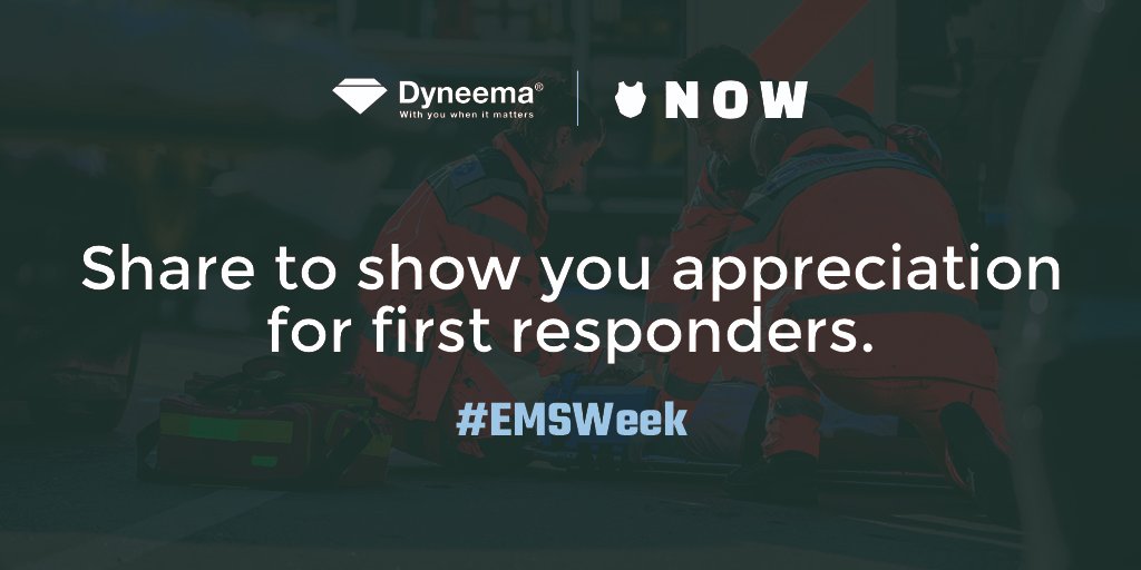 DyneemaSafe's tweet photo. Happy National #EMSWeek! Please take a moment to thank a first responder in your community. https://t.co/O4vNyhj9nh