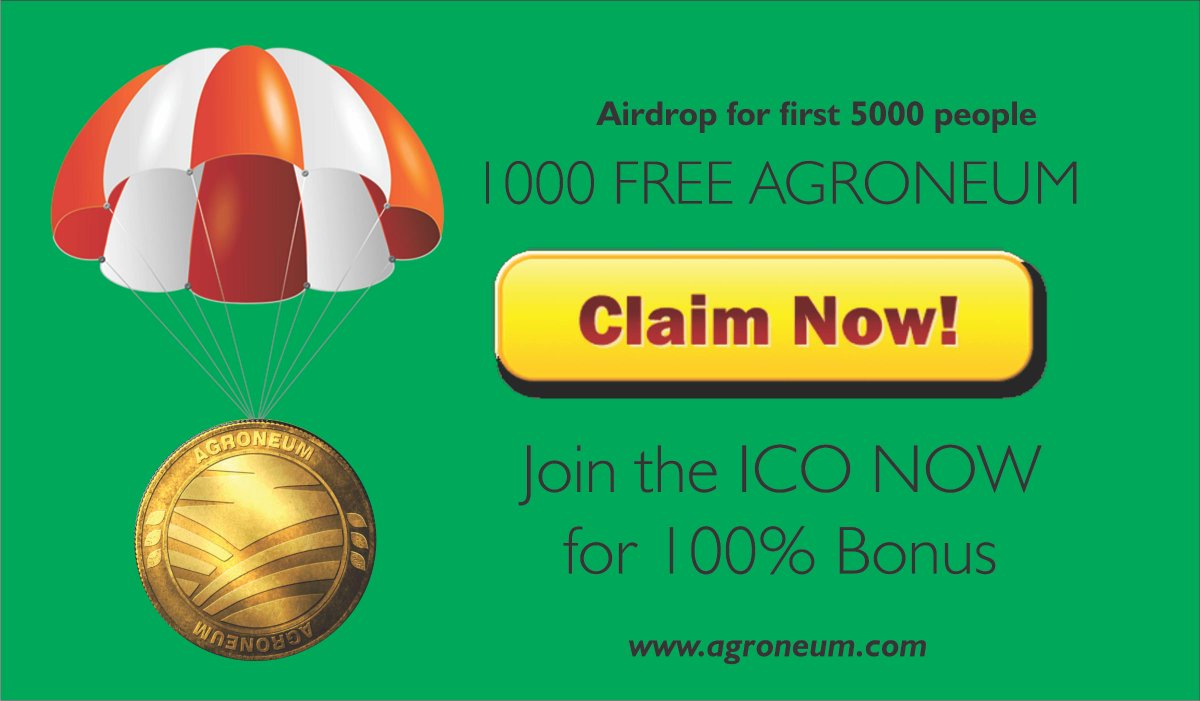 agroneum's tweet image. AGRONEUM AIRDROP IS ONGOING
forms.gle/PnkVFT7qfv45oW…

#airdrop #agroneum #crypto #cryptocurrency #blockchain #agriculture #technology #food