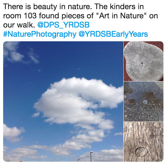 InspireOutside's tweet photo. Day 28- 50 in 50! (we are catching up) This week, we are highlighting @YRDSB outdoor classroom submissions in all seasons to celebrate Outdoor Classroom Day on May 23rd. The first was submitted by @DiscoveryPS  showcasing "Art in Nature" #50forwardYRDSB Thx for the submission! https://t.co/NN3zgpXf54