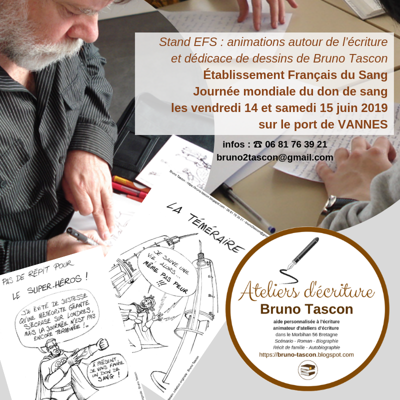 TasconBruno's tweet photo. 14 - 15 juin 2019 #portdeVANNES >> https://t.co/bk1FqkXBtD <<
#JMDS #OMS #Journéemondialedudondesang #dondesang #sang #14juin
#donneursdesang #donneurs #EFS #ÉtablissementFrançaisduSang #dons #VANNES #GOLFEduMORBIHAN #Morbihan #BRETAGNE #portdeVANNES #Littérature #Culture #BZH https://t.co/O5KopBHHq1