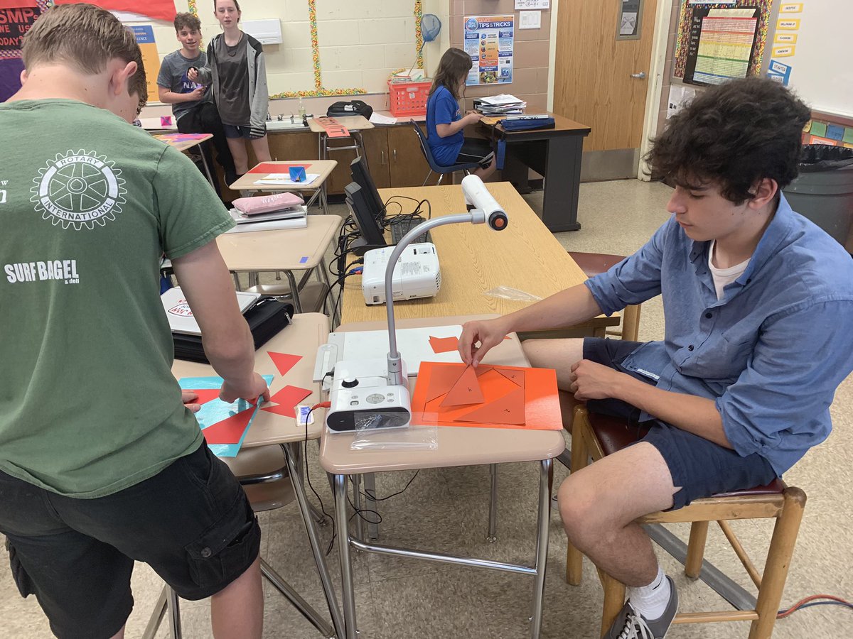 j_eisenberg87's tweet image. Math students @CatonsvilleMS complete #tangrams to decompress after testing @BCPSMATH #brainbreak #perseverant