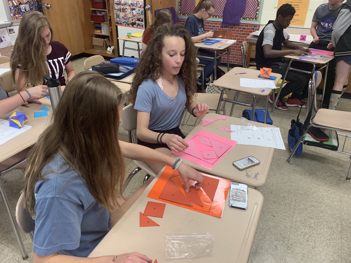 j_eisenberg87's tweet image. Math students @CatonsvilleMS complete #tangrams to decompress after testing @BCPSMATH #brainbreak #perseverant