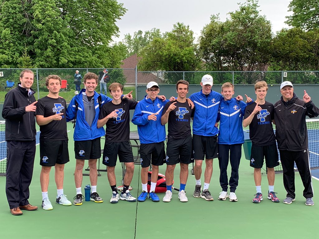 FHSAthletic's tweet image. Congratulations Findlay Tennis as you advance to the State Final Four by winning 3-1 over Toledo St. John’s. First time in school history. Great job Trojans. #TrojanTrue