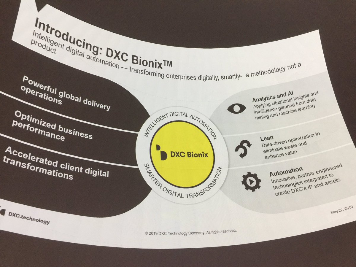 jangladz's tweet photo. .@DXCTechnology applied @DXCBionix to themselves first, and now clients benefit and can invest in #business #transformation @DaviesDickie presents at #DXCExecutiveEdge @DXC_Asia https://t.co/K8aEctnhNi