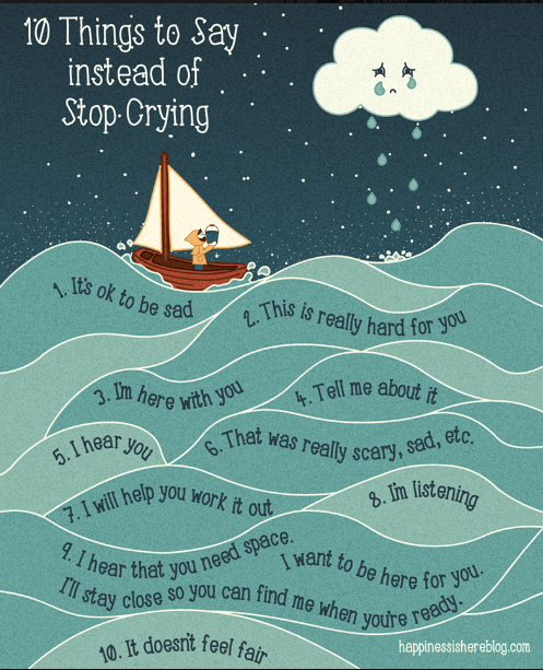 BellCounselling's tweet photo. Crying is a healthy &amp; necessary way for kids to express their feelings. Saying things like 'stop crying' means we are telling them their feelings are not important, silly, or annoying. Try these phrases with your little ones next time! 
#ItsOkToCry #Parenting #EmotionFocused https://t.co/RE6XyjkSDh