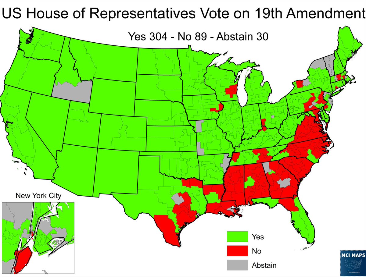 The South voted overwhelmingly against the 19th ammendment which gave women the right to vote.Today the South votes overwhelmingly Republican-- which begs the question:Did the South stop being sexist or did the sexists find an ideological home in the GOP?