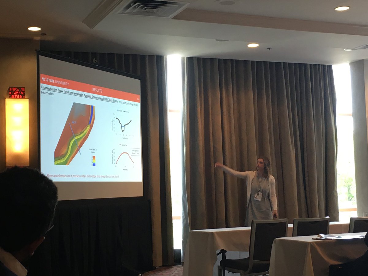 KassaKayla's tweet photo. Presented my masters thesis on a multi-scale modeling approach to examine streambank erosion and sediment transport in stream restoration today at EWRI. https://t.co/TbmJj8uj6U
