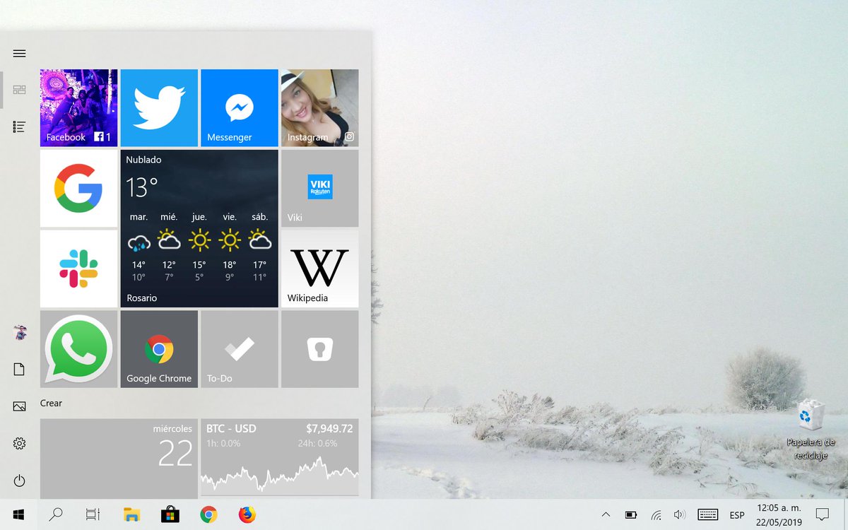 Sammy8a's tweet image. Qué lindo el Windows todo blanquito ahora! #Windows10May2019Update