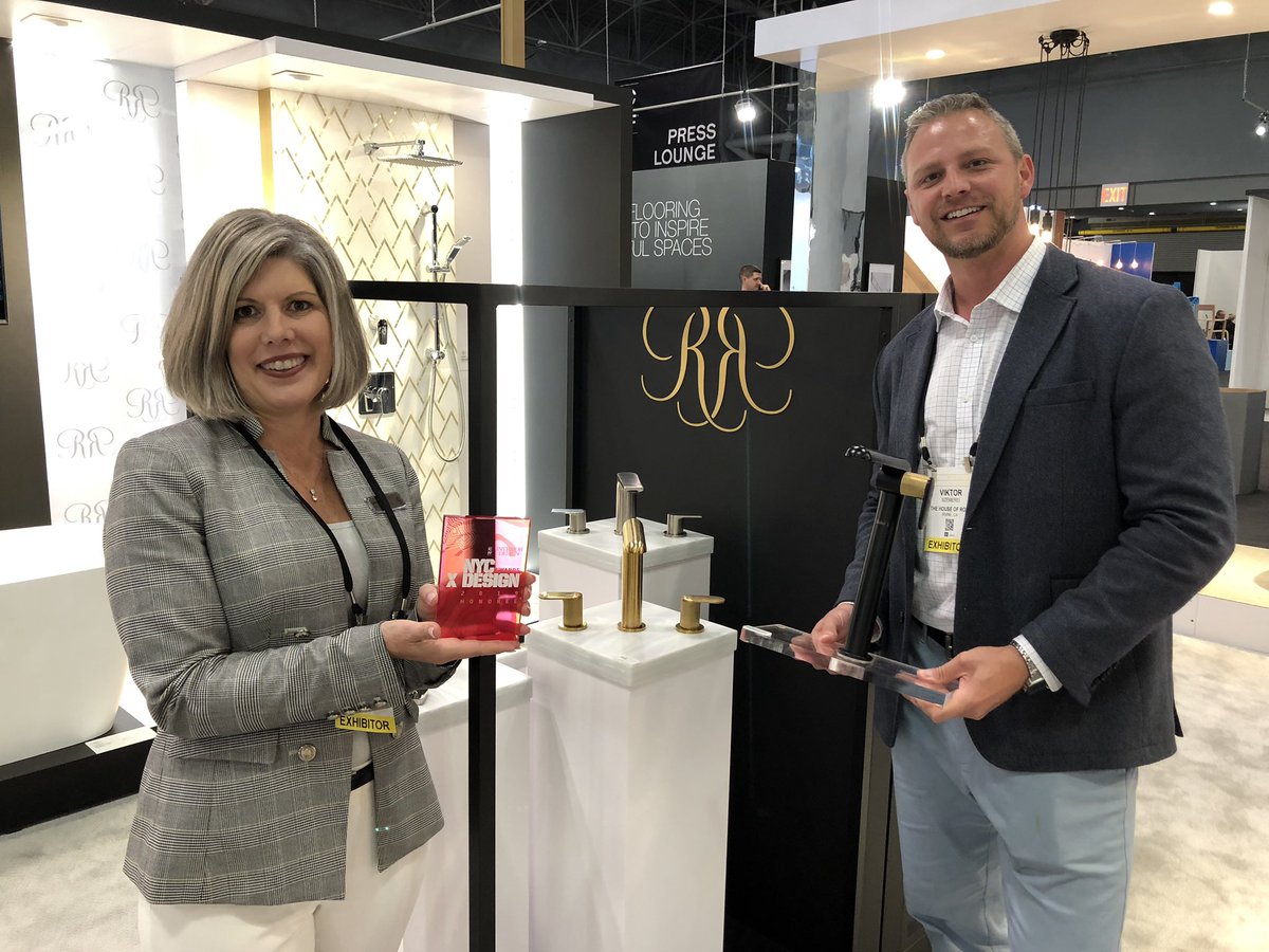 Congratulations to Decorative Brands Suppliers Riobel and Victoria + Albert for their ICFF NYCxDESIGN Awards.  #ADTogetherWeWin @Riobel_Inc @Vanda_Baths <a href="/lindahoff_adhq/">Linda Hoff</a>