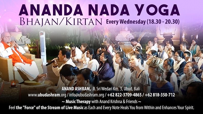 AnandAshramUbud's tweet photo. Join us this evening #Wednesday #May22nd #Ananda #Nada #Yoga, #Bhajan #Kirtan #Devotional #LiveMusic #chanting #mantra #music for #therapy #wellbeing #wellness @AnandAshramUbud #Ubud #Bali at 6.30pm π https://t.co/BAzsOSXuJL