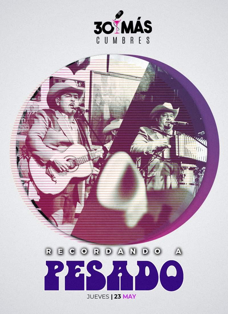 naedji's tweet photo. Este jueves 23 Mayo Invitamos a todos los fans Al 30 y MÁS CUMBRES (monterrey)

RECORDANDO LA MÚSICA DE SUS INICIOS DE PESADO
Reserva: 81 2288 7482
Israel Campos 

Síguenos en Instagram: @bellasycreativas2 https://t.co/ih1PLrHDBR
