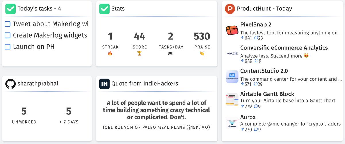 DashOneApp's tweet image. DashOne ❤️ Makers. Stay on top of tasks and get inspired on every new tab. @GetMakerlog @IndieHackers #makers