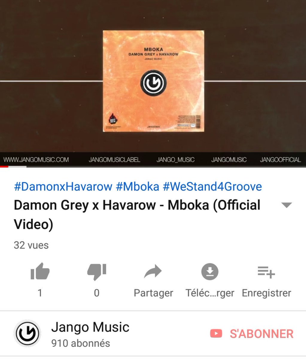 <a href="/D_Grey_Official/">Damon Grey</a> @HavarowOfficial "MBOKA" now premiered on <a href="/YouTube/">YouTube</a> #newmusic #Motivation #premiere > youtu.be/j0V4HtvmFFs