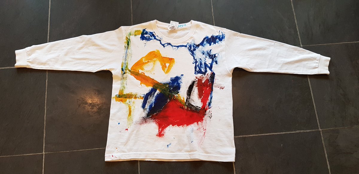 Sathyame's tweet photo. @adidasUK My son's t-shirt creation reminded me of the 80s Adidas classic worn by Stefan Edberg and Ivan Lendl - both legends but right now I am a proud dad! https://t.co/xApLxJZYqM