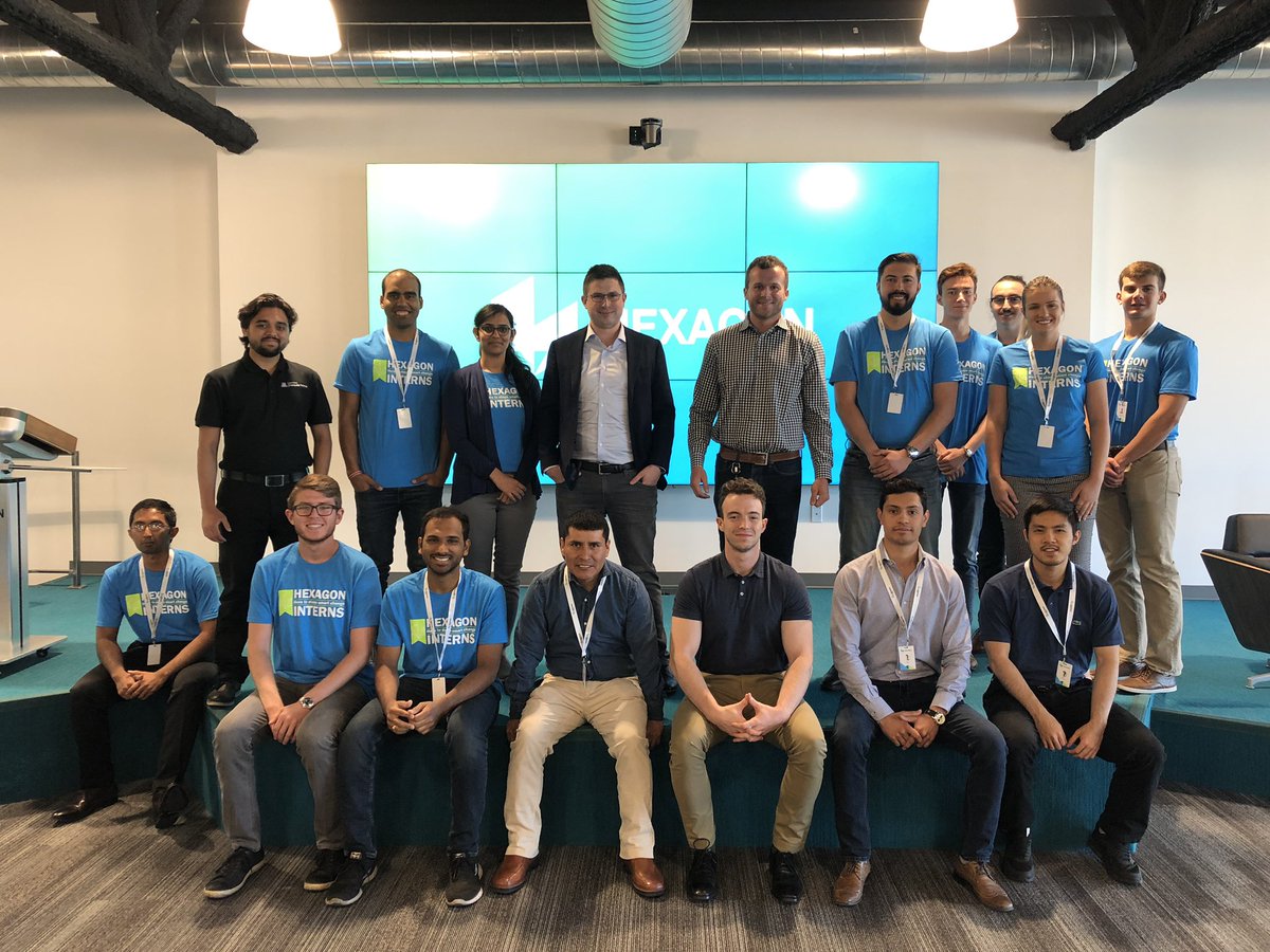 JoshSWeiss's tweet photo. Welcome Tucson MINterns to the Hexagon family!
Always one of my favorite times of the year and you bet they asked some hard questions...very sharp :) #hexagon #hexagonmining #miningtech #mining https://t.co/IxlW1B7tub