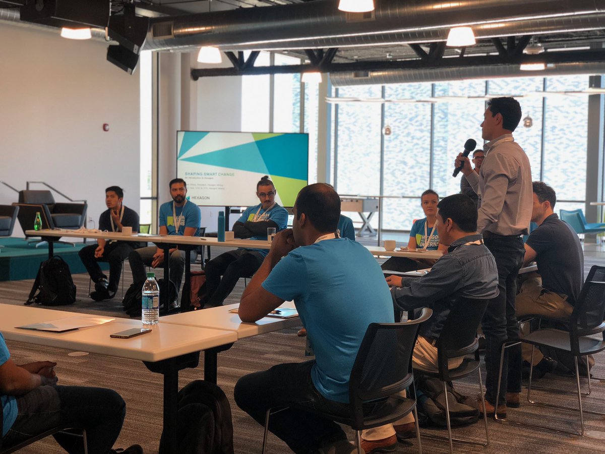 JoshSWeiss's tweet photo. Welcome Tucson MINterns to the Hexagon family!
Always one of my favorite times of the year and you bet they asked some hard questions...very sharp :) #hexagon #hexagonmining #miningtech #mining https://t.co/IxlW1B7tub