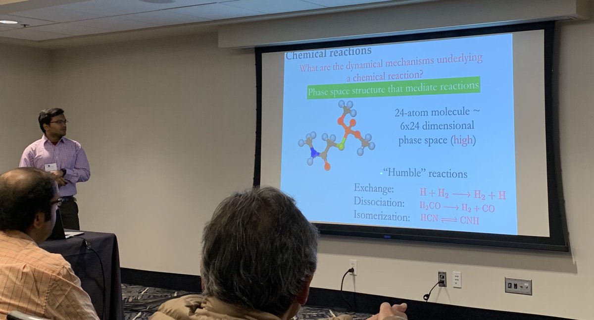 RossDynamicsLab's tweet image. Using Lagrangian descriptors to estimate phase space objects related to chemical reactions, by Dr. Shibabrat Naik at #SIAMDS19 (Virginia Tech PhD alum in #EngineeringMechanics)