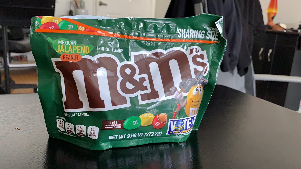 raysal57's tweet photo. Jalapeño M&amp;M’s...A sweeeeet combination. https://t.co/XhttaomJZW